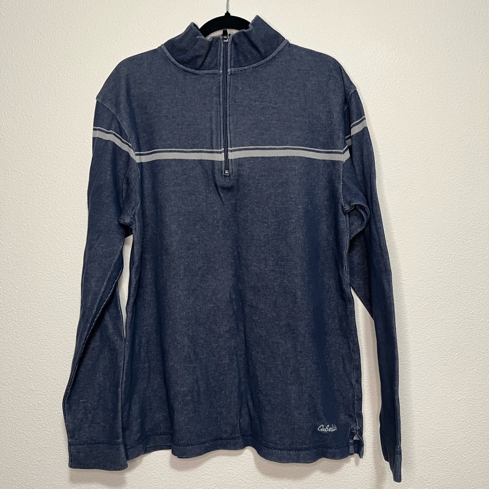 X Vintage Cabela’s 100% Cotton 1/4 Zip Long Sleeve Thermal Size M
